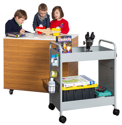 BioFIt STEAM Cart with students and learning resources