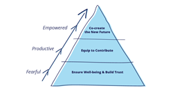 Graphic illustrating how organizations and people adapt to change