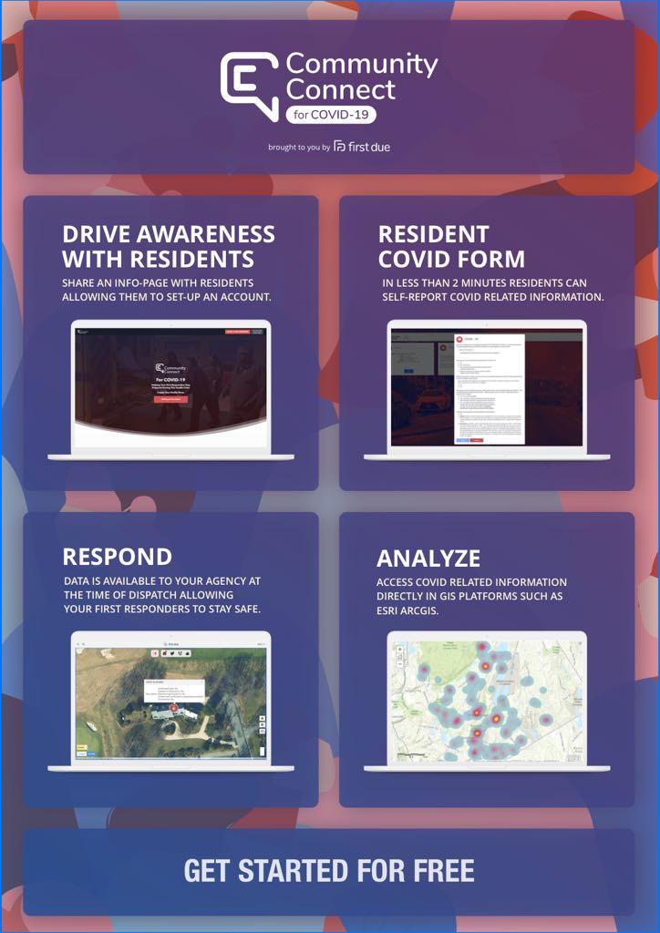 Community Connect enables residents to self-report COVID-19 related information.