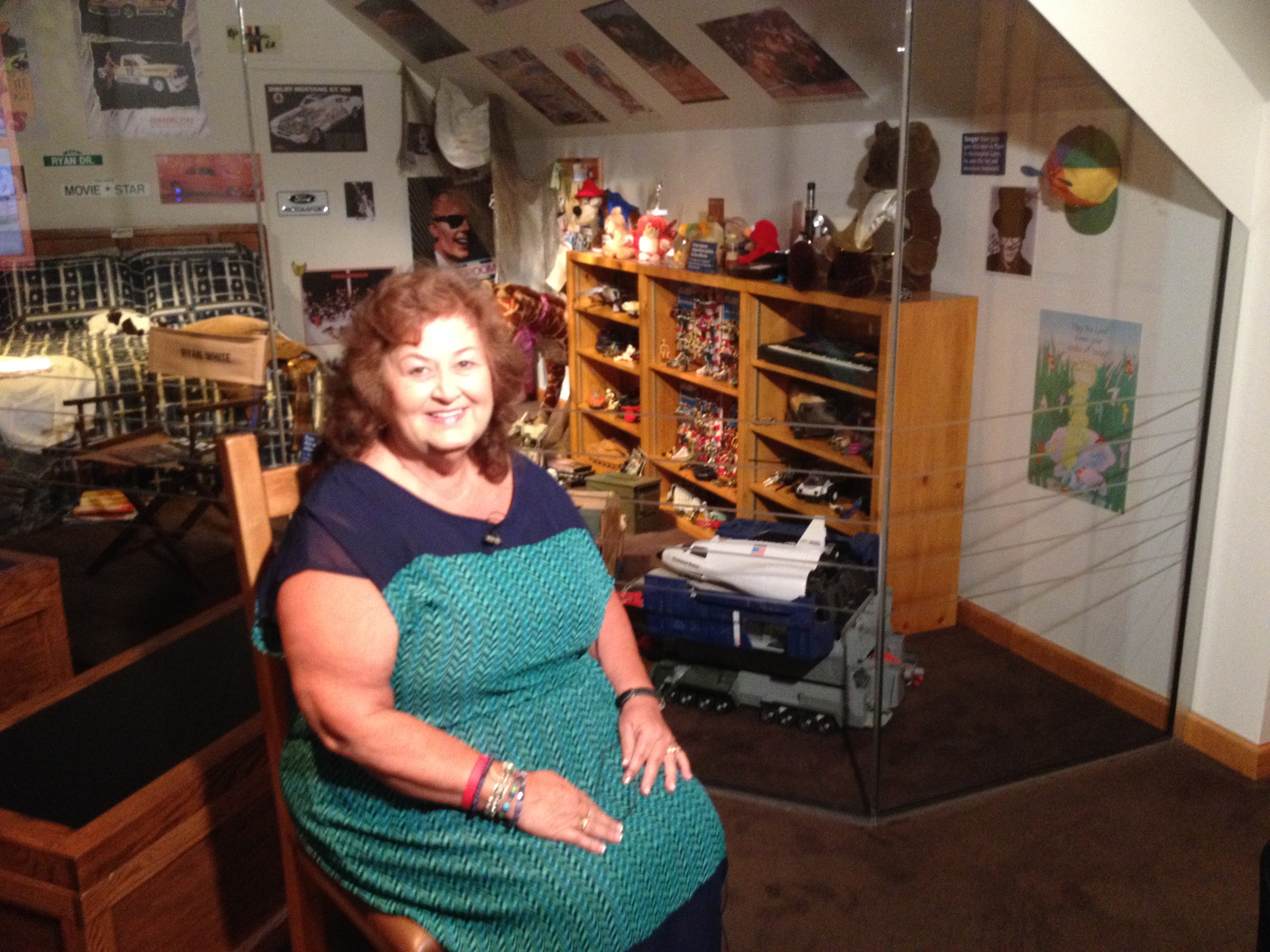 Jeanne White Ginder in front of recreation of her son Ryan White's room