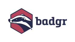 Badgr lockup including brandmark and logo