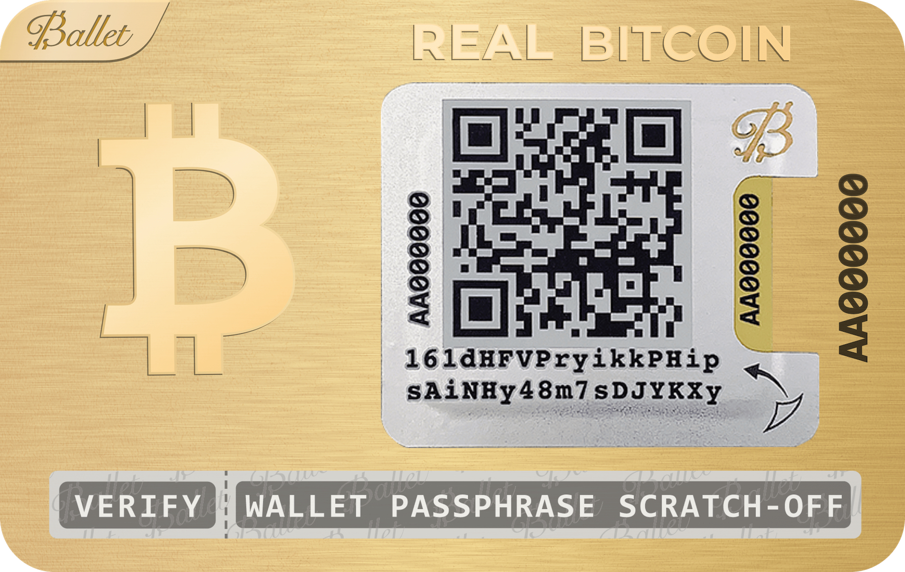 Ballet Crypto Gold Plated Card