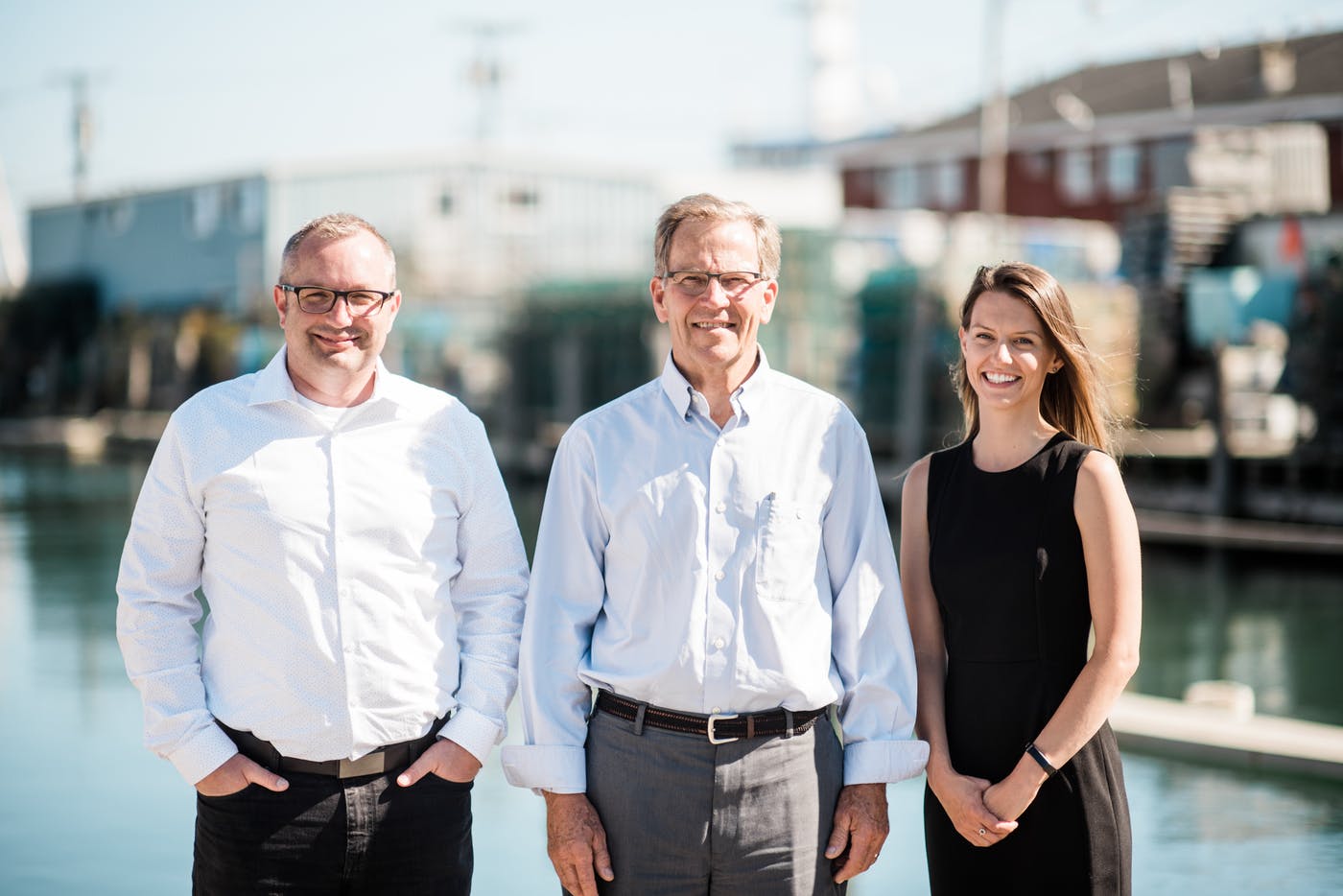 The leadership team at Whitten Architects (from left to right):  Principal Russ Tyson, Founder and Principal Rob Whitten, and Associate Principal Jessie Carroll.