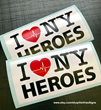 "I Heart NY Heroes" Sticker by DeVries Signs.
