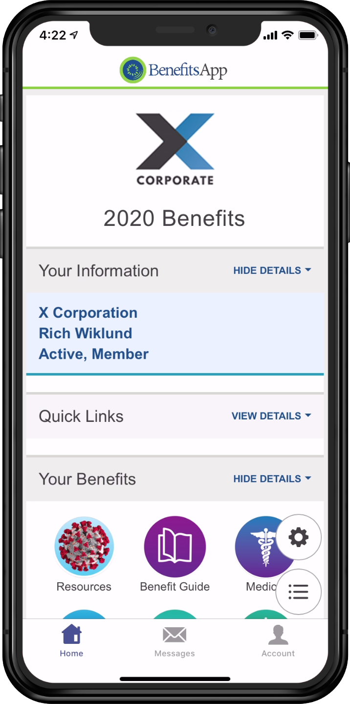 BenefitsApp provides a fully customizable and personalized mobile platform for employees to access benefits and HR information