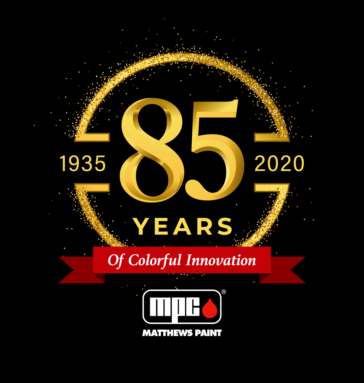 Matthews Paint's 85th Anniversary Logo