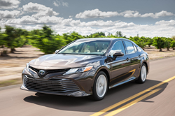 2018 Toyota Camry driving on the road