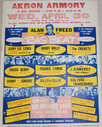 Original Boxing Style 1958 Alan Freed Big Beat Akron Armory Boxing Style Concert Posters