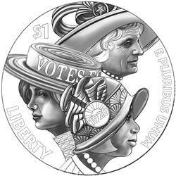 2020 Women’s Suffrage Centennial Silver Dollar Obverse