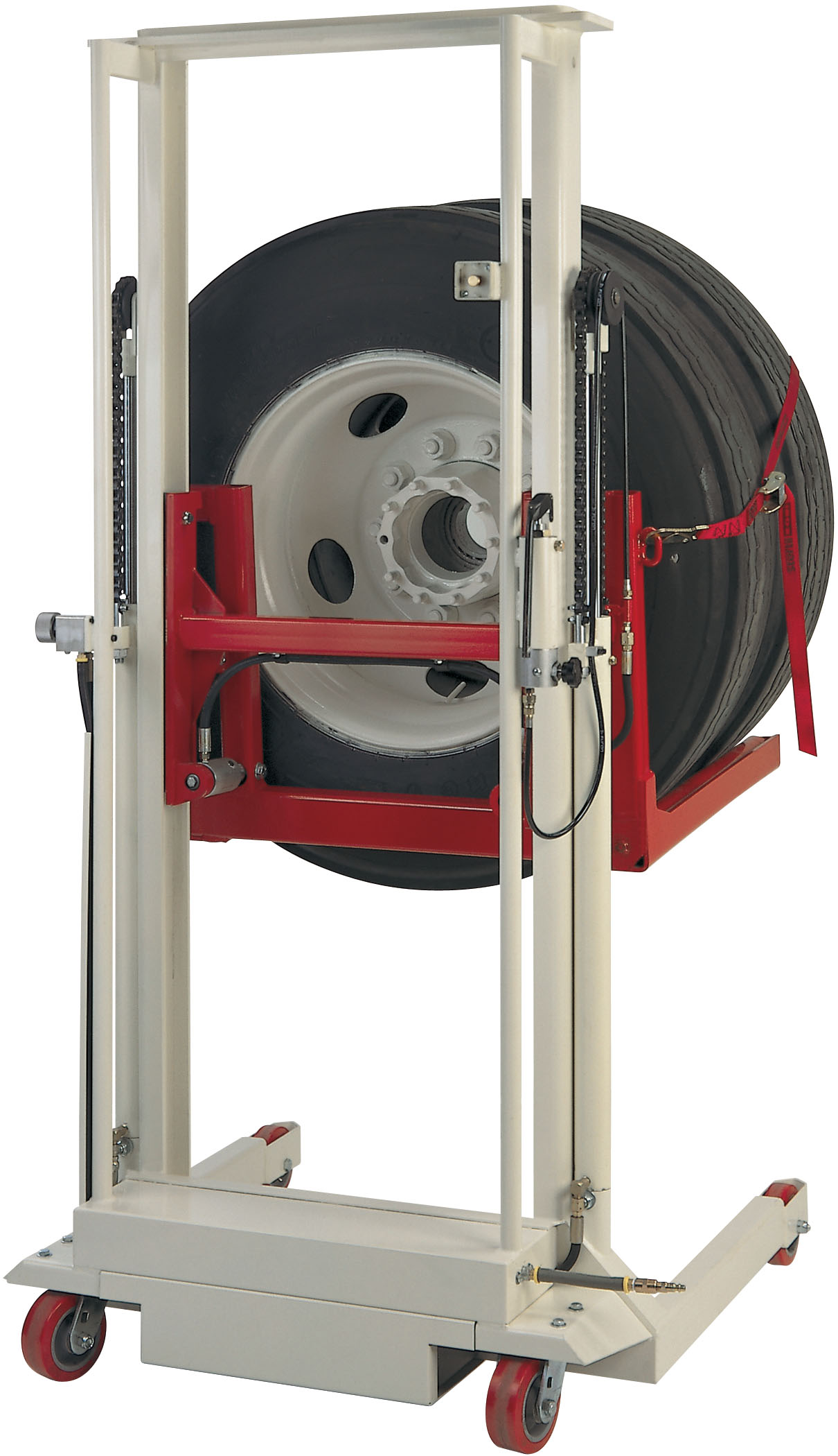 Wheel repairs are safe, quick, and ergonomic with a heavy duty wheel dolly