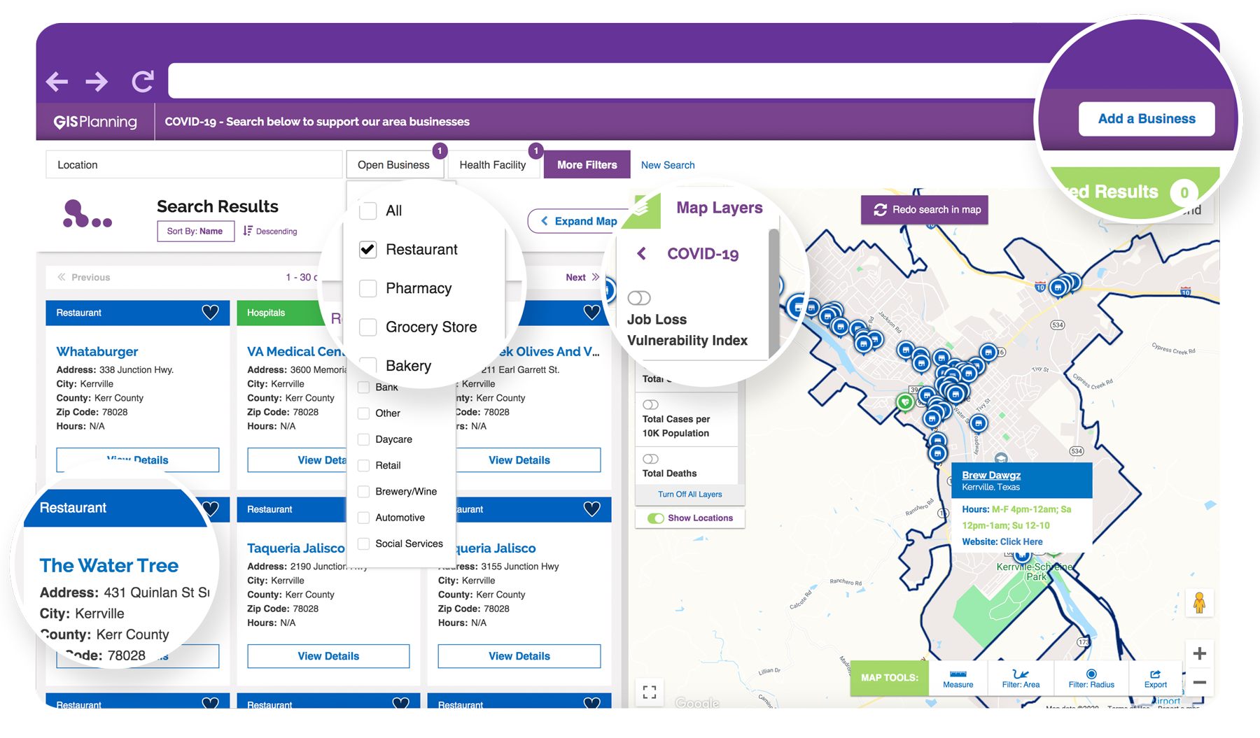 ZoomBusiness is a hyperlocal business directory for communities that ensures customers can find open restaurants, stores and services in their region at no charge in response to COVID-19.