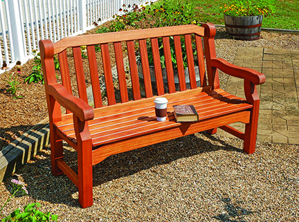 The English Garden Bench templates and plan maintain the graceful lines and old-world charm of the piece's forebears.