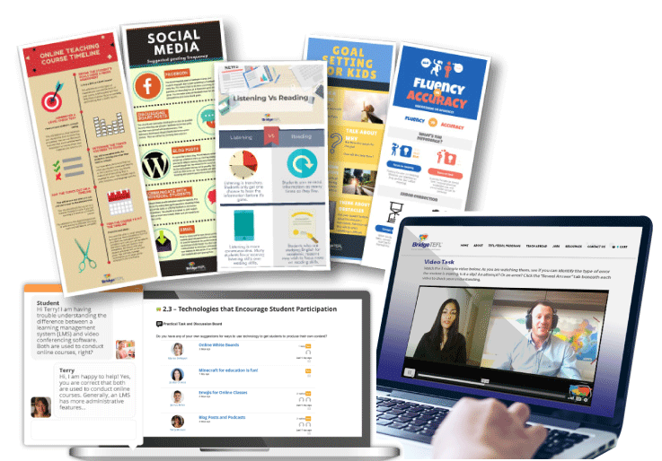 The CLIL program includes demo teaching videos, interactive activities, downloadable resources, quizzes, and tutor guidance.