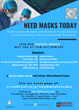 Need Masks Today: A Virtual March on May 2, 2020 from 2:00-4:30 PM Eastern. The virtual march will be broadcast on the Crowdcast.io live streaming platform and be shared to Facebook and YouTube