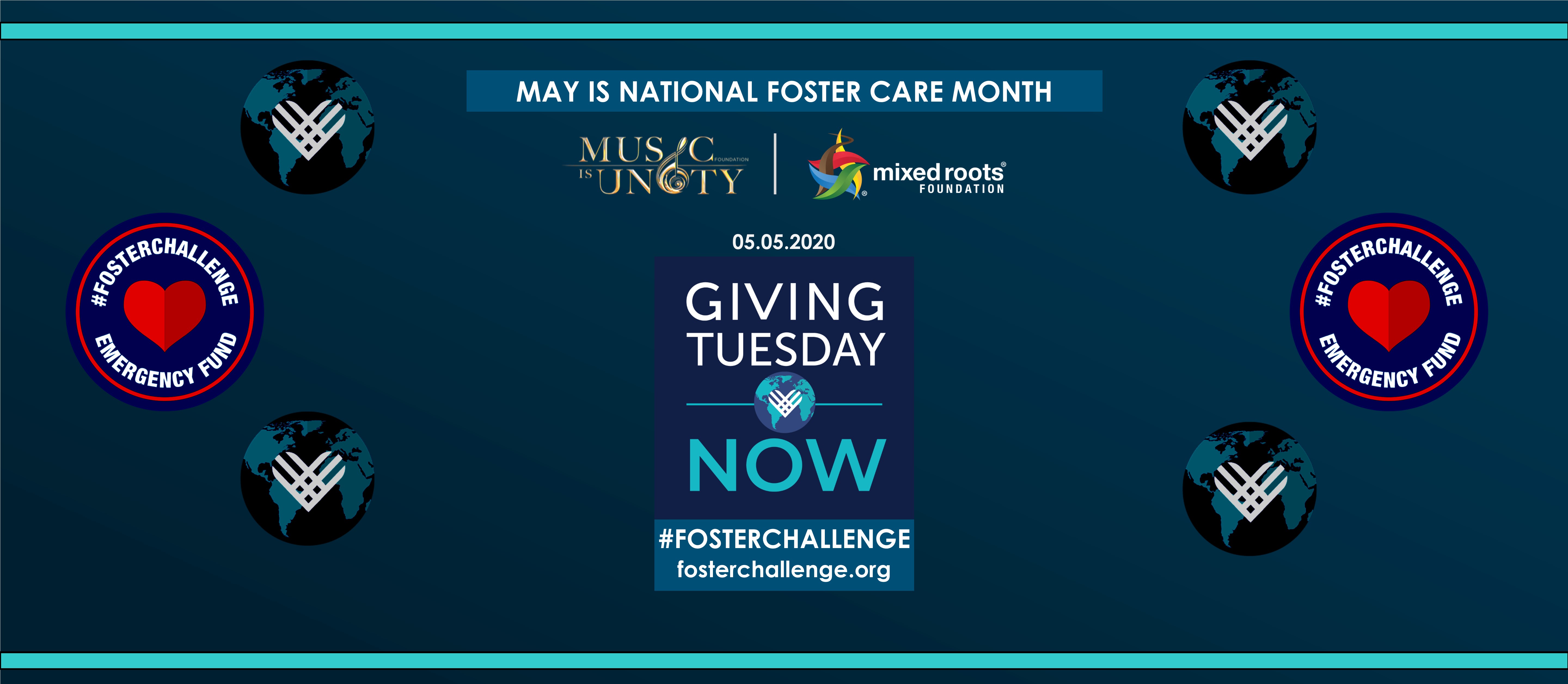 Take the #FosterChallenge on #GivingTuesdayNow - May 5th