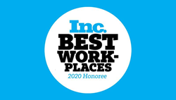 Inc.'s Best Workplaces 2020 badge