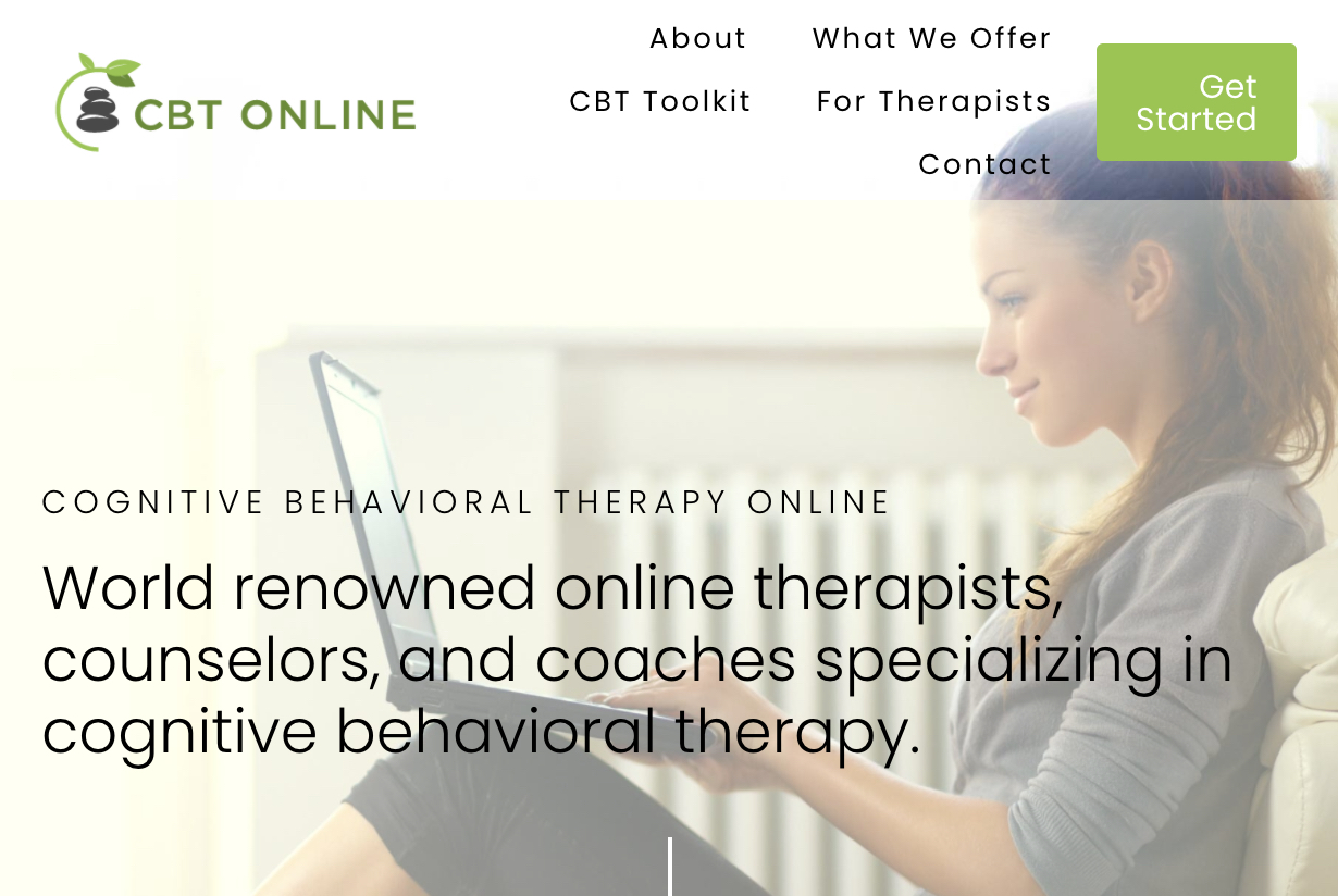 CBTOnline.com is a secure teletherapy platform that connects people to Cognitive Behavioral Therapy (CBT) experts.