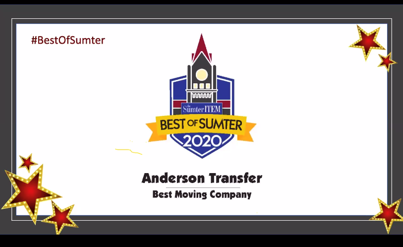 Anderson Transfer Moving Company Wins Best of Sumter