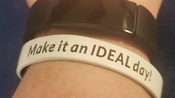 As part of Ideal CU's positivity challenge, participants receive a “Make it an Ideal Day” bracelet to wear as a reminder to stay positive throughout the day and look for the silver lining.