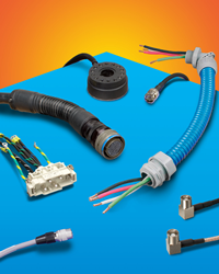 Cable Harnesses & Assemblies can incorporate wire from 30 AWG to 500 KC mil, various boots, insulations, and connectors, plus important services.