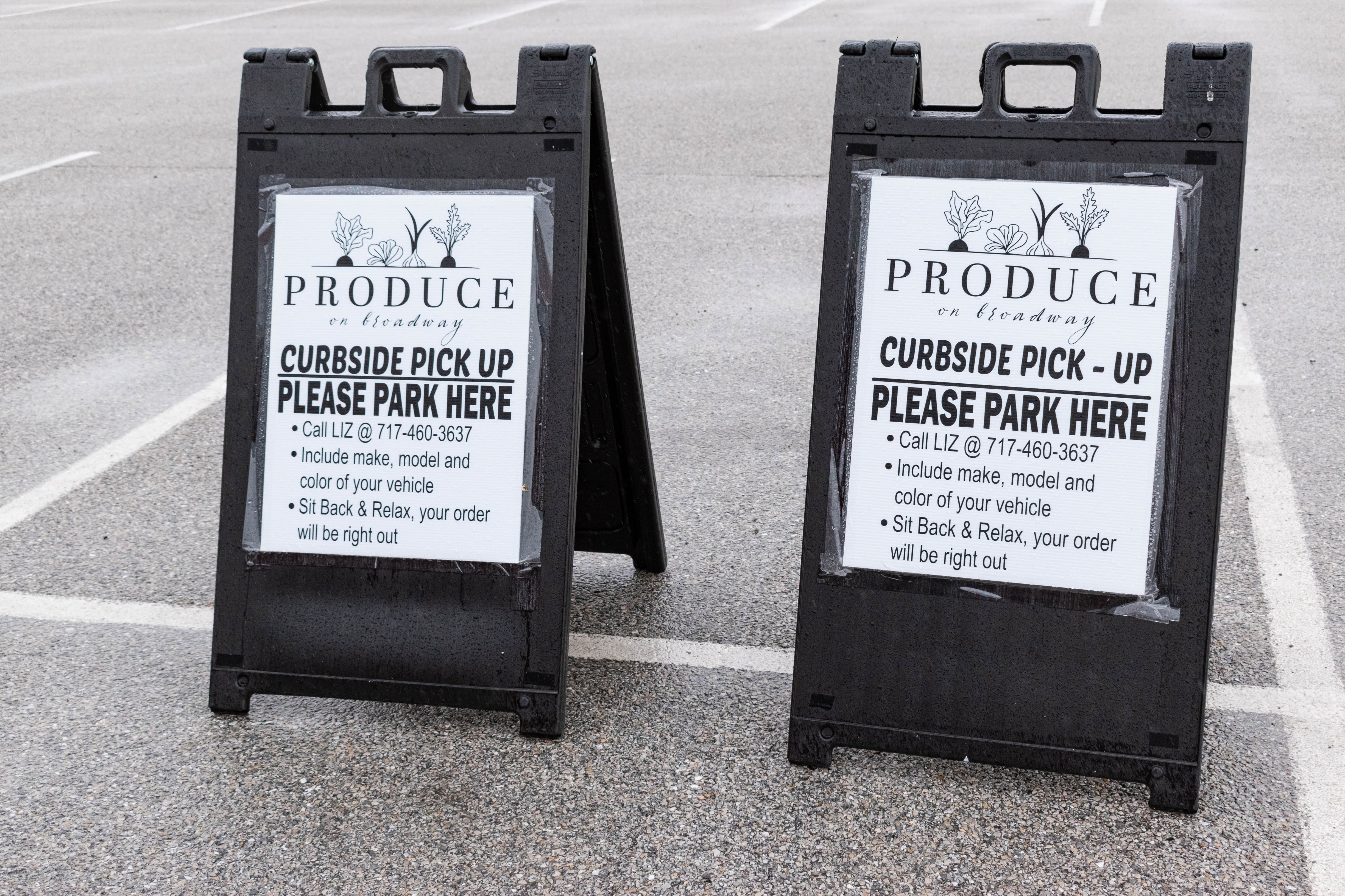 Markets merchants are offering curbside pickup for customers.