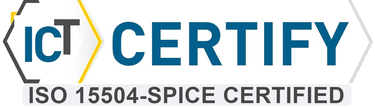 ISO/IEC 15504 (SPICE) certificate with ICT logo