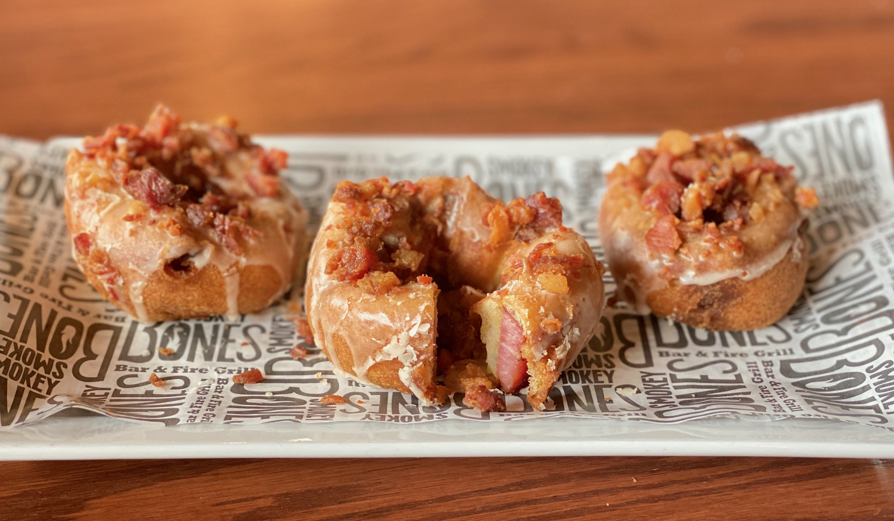 Smokey Bones Bacon Donut for sale June 5, 2020 ONLY