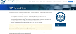 The website for PDA's Foundation