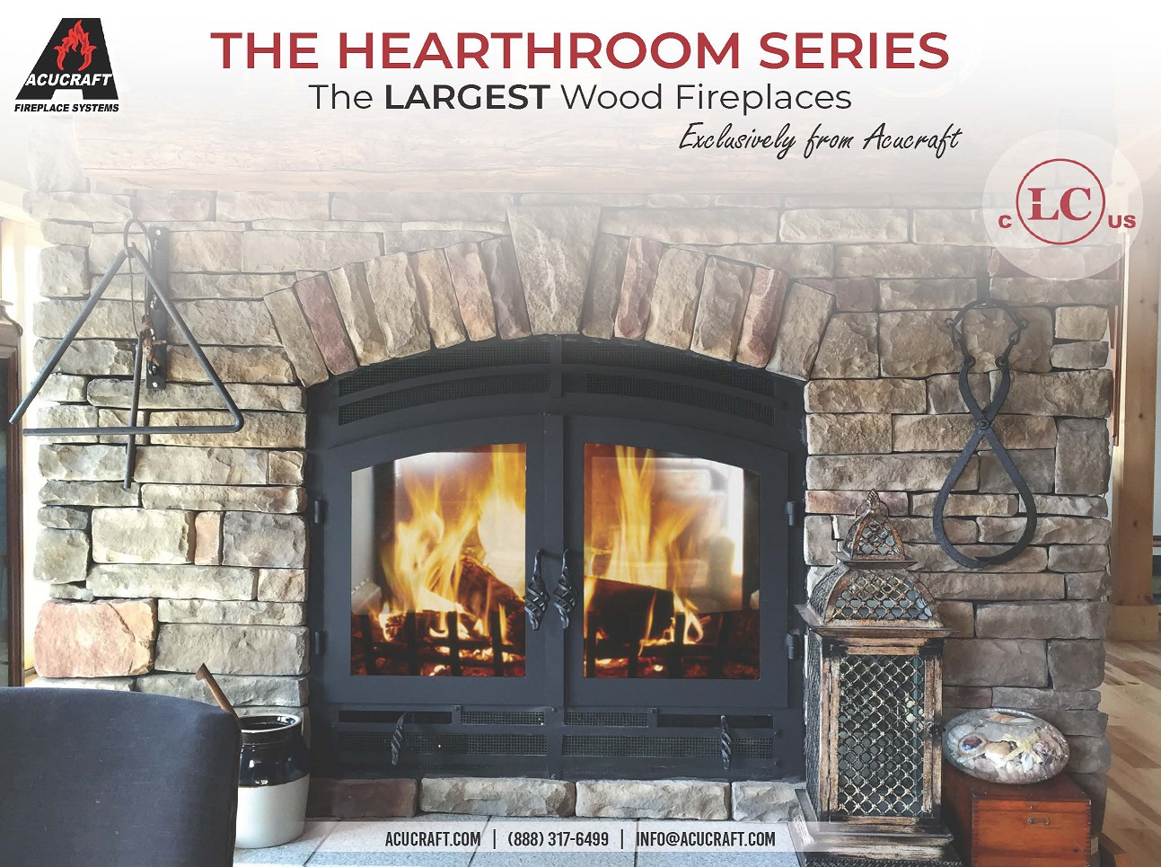 Request a Copy of the New Acucraft Hearthroom Wood Burning Fireplace Brochure Today!
