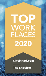 Photograph of the Top Workplaces 2020 logo