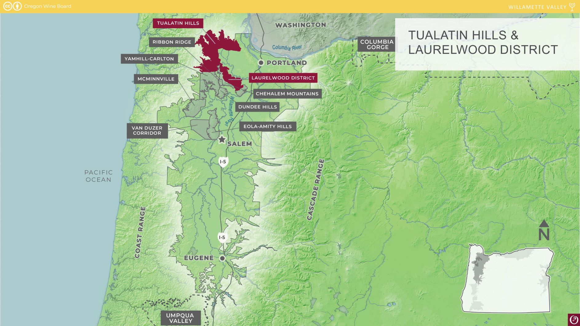 Map of the Willamette Valley AVAs