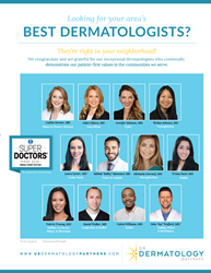 Texas Monthly votes 12 U.S. Dermatology Partners Dermatologist Rising stars