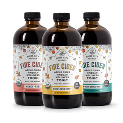 Three bottles of Shire City Herbals Fire Cider