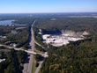 View of Triangle Quarry, I40 and Lake Crabtree County Park. The proposed new quarry would be located to the west leaving Crabtree Creek suspended between two 400 foot deep pits.
