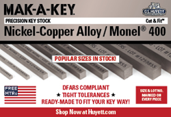 MAK-A-KEY Nickel-Copper Alloy / Monel 400 Key Stock