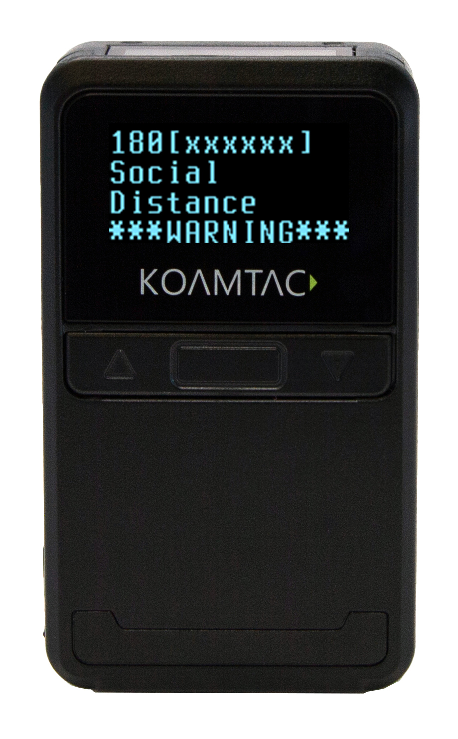 KOAMTAC KDC180 BLE Wearable Barcode Scanner with Social Distance Warning on Screen
