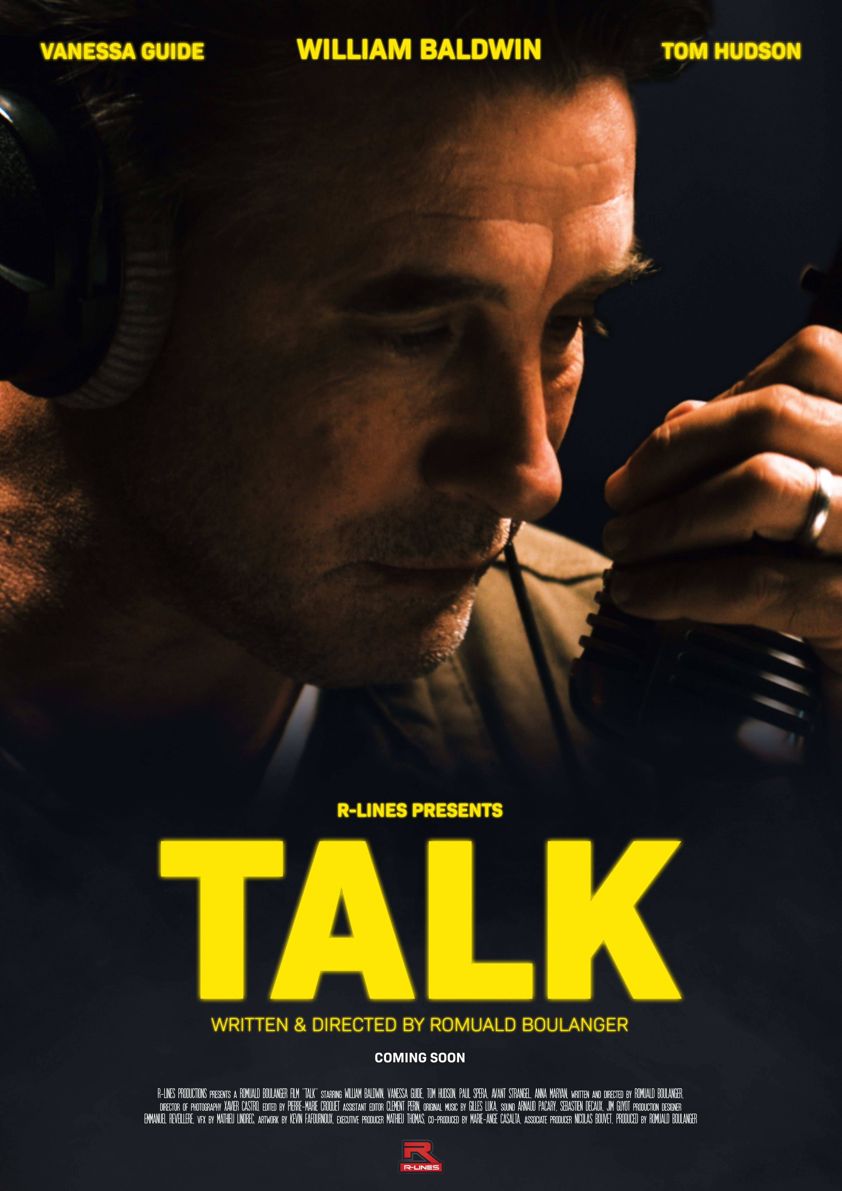 Best Actor honors go to William Baldwin for his role in the festival circuit hit, “Talk,” a thriller from Romuald Boulanger about a late night radio host.