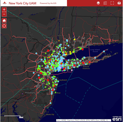 UAM Geomatics view of New York City