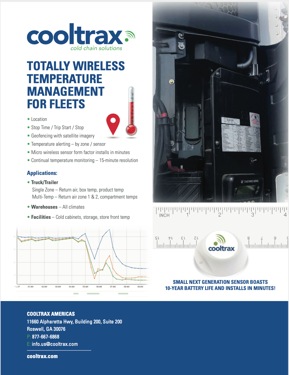 Totally Wireless Temperature Management for Fleets & Cold Storage.