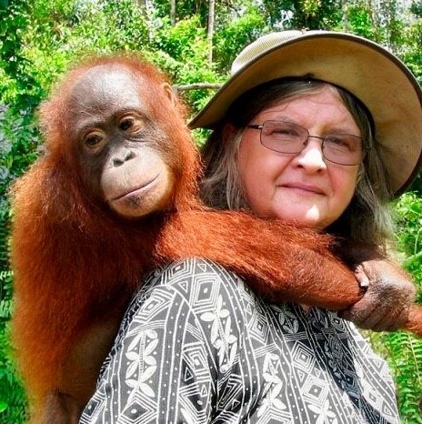 Rozanne Weissman traveled in Borneo with world’s leading primatologist on orangutans—“like traveling with Jane Goodall to see chimpanzees,” she compares.