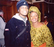 Julie Coker pictured with her son Richard Coker Enahoro