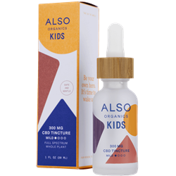 Each bottle of Also Organics KIDS CBD Tincture contains 300mg of CBD (10mg per dropper) and is made with organic MCT oil and phyto-rich hemp oil to create a calm sense of well-being. Visit www.alsoorganics.com.