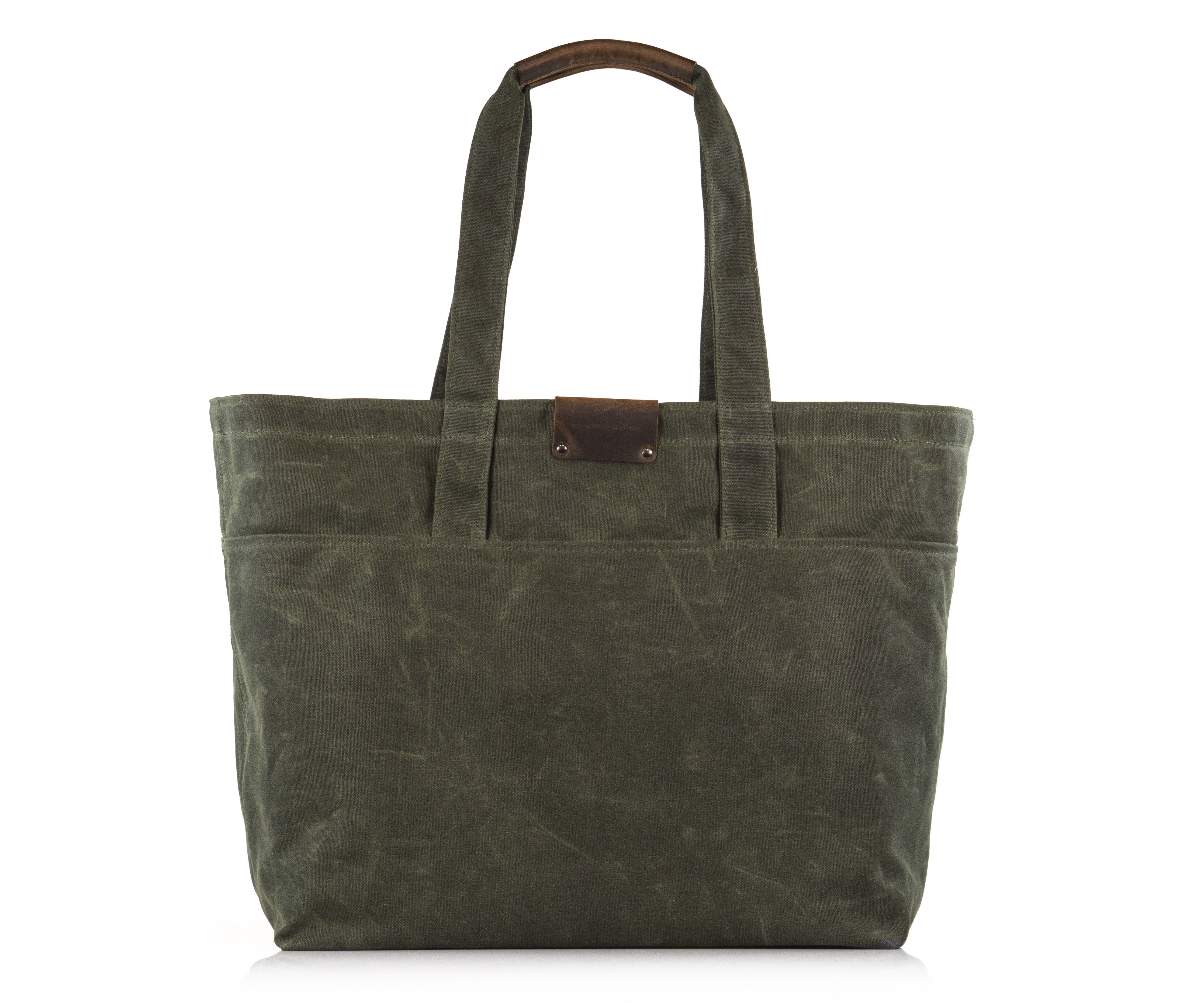 Outbound Canvas Tote — large, forest green