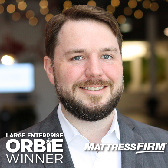 Large Enterprise ORBIE Winner, Jonathan Sider of Mattress Firm
