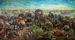 Custers Last Rally oil painting of the Battle of the Little Bighorn