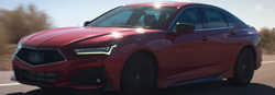 2021 Acura TLX in red