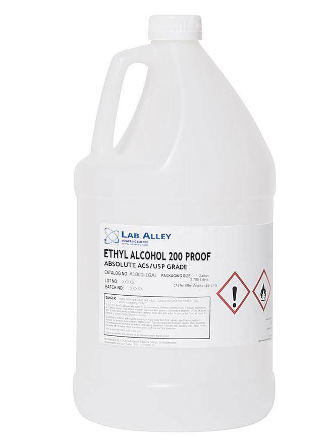 Ethanol 200 Proof Pure Alcohol, Non-Denatured, ACS/USP, Food Grade, Kosher