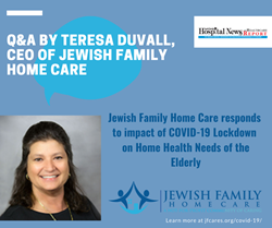Teresa Duvall, Jewish Family Home Care CEO, Featured in South Florida Hospital News COVID-19 Q&A