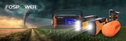 from left to right: Solar Crank Radio with LCD Display, Solar Crank Radio - 4000 mAh, current Amazon bestseller Solar Crank Radio - 2000 mAh, Emergency Sleeping Bag, and PowerActive Power Bank.