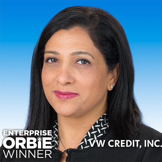 Enterprise ORBIE Winner, Neeru Arora of Volkswagen Credit Inc.